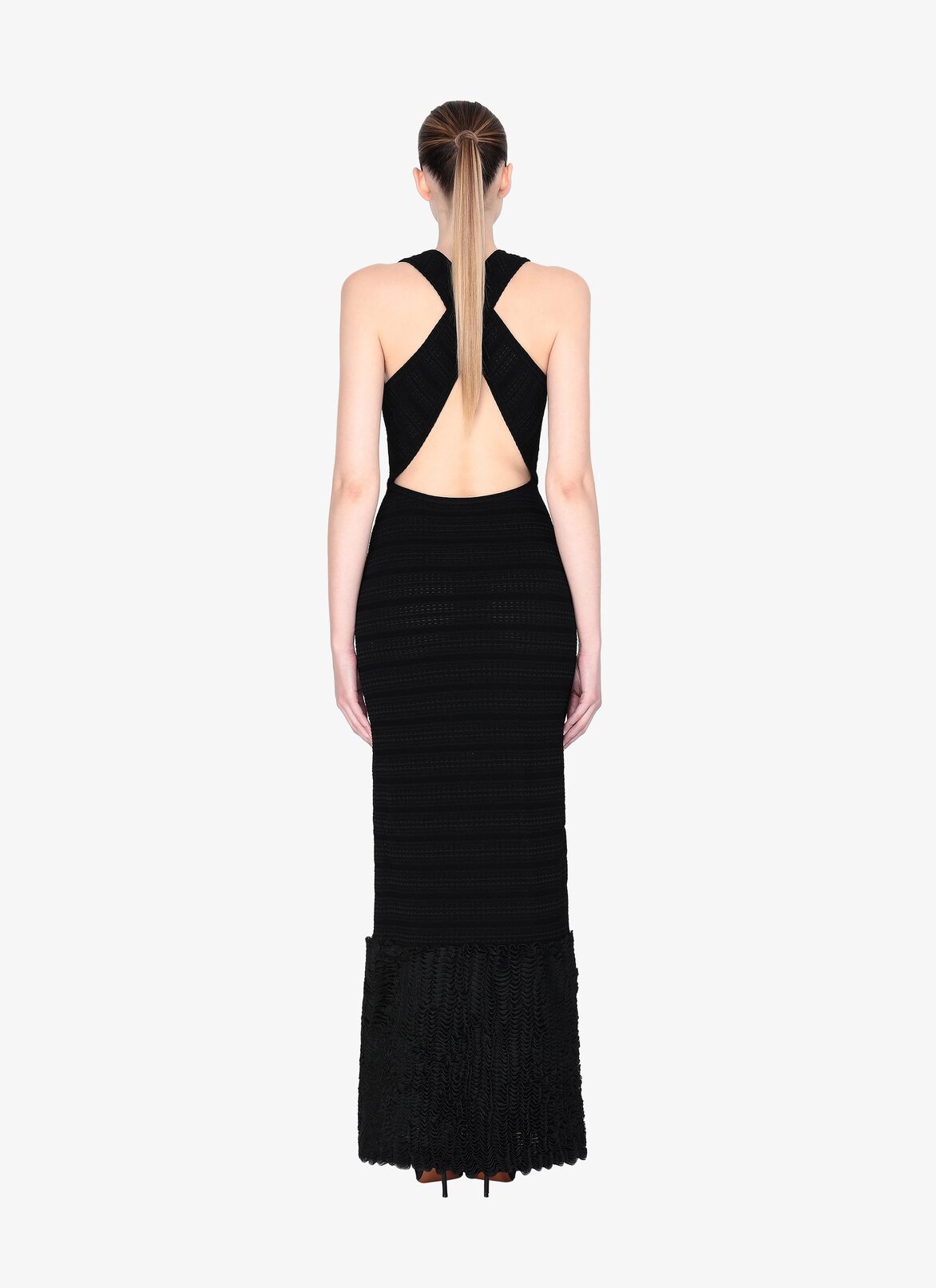 Long Knitted Dress ALAÏA BLACK LONG KNITTED DRESS